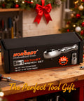 Stubby 1/4-Inch Ratchet Wrench Set With 90-Tooth Reversible Drive, Magnetic Bit Driver, And 1/4-Inch To 3/8-Inch Adapter in box