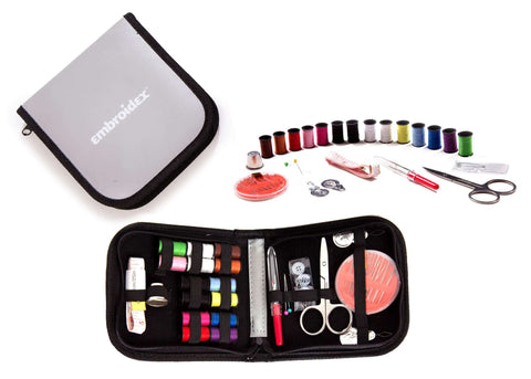 Ultimate Sewing Kit For Home Travel And Emergencies With Quality Notions Scissors And Thread In A Simple Yet On The Go Organizer Case