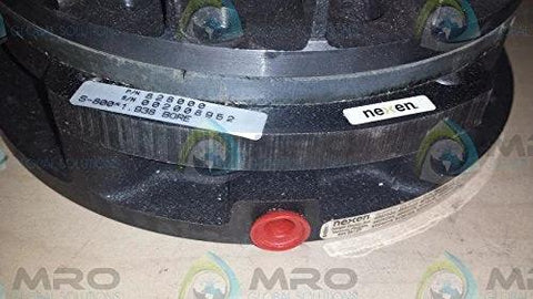 Compact shaft-mounted friction brake with a 1.938 inch bore and 1600 in-lbs torque at 80 psi, close-up view of mounting details.