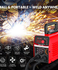 Portable Stick Welder Kit All In One 250Amp 110V Beginner Friendly with display and features visible