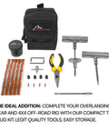 Compact Tire Repair Kit With Molle Storage Pouch, Heavy Duty Universal Tire Plug Kit For UTV ATV Truck Motorcycle Overlanding Gear Or RV