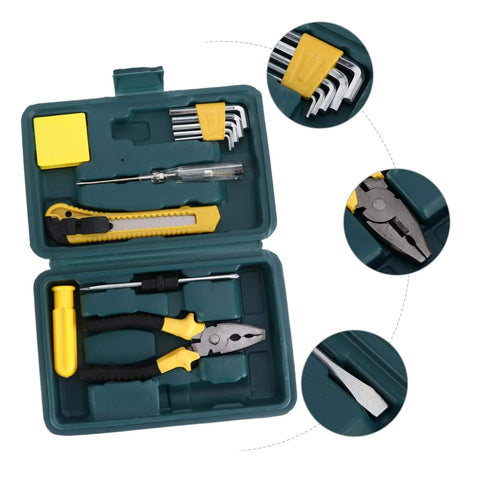 Multifunction Home Repair Tool Kit With Handy Storage Case For DIY Projects And Maintenance All In One Handyman Set open view
