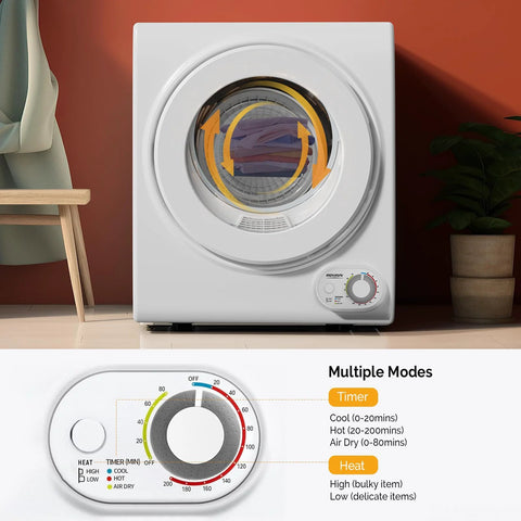 Compact 2-in-1 washer and dryer combo delivers full-automatic washing and efficient drying in tight spaces, shown in home setting.
