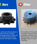 Comparison of No 50 Roller Chain Sprocket Type B For No 50 Chain Five Eighths Inch Pitch Three Quarter Inch Bore Ten Teeth Durable Steel