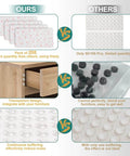 Comparison of 200 Pack Self Adhesive Cabinet Door Bumpers Pads Clear Soft Rubber Circular Dots For Cupboards Drawers Tables Laptop Lids Sound Dampening Anti Slip Easy Peel And Install versus other brands.