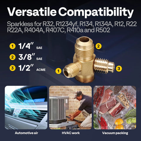 Two Stage Sparkless HVAC Vacuum Pump 0.5 HP 5 CFM For A2L Refrigerants R32 R1234yf R454B R410a usage examples