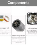 Components of 2.5RPM Synchronous Gear Motor, AC Motors 110V 60KTYZ CW/CCW High Torque Permanent Magnet Micro Electric Motor