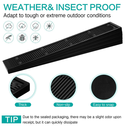 Beefy 200 Pack 8 Inch Composite Plastic Shims detailed view, weather-resistant, insect-proof surfaces for leveling and stability.