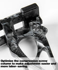 Close-up of compression screw on adjustable 30 to 70 pound compound bow and arrow set for adults and teens by AKCHOER.