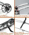 Details of Adjustable 30 to 70 Pound Compound Bow And Arrow Set For Adults And Teens, cam wheels, custom limbs, bowstring, AKCHOER brand