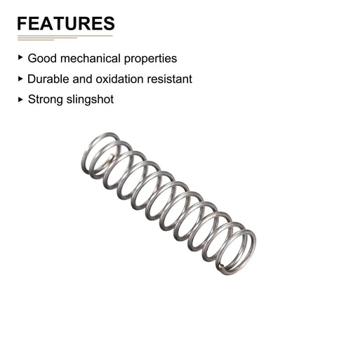 Compression Spring 0.5mm Wire Diameter, 5x20mm Outer Diameter, Gray, 10 Pack, Spring Steel, Built For Small Gears And DIY Projects