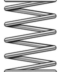 5-Pack 1-1/2 Inch By 0.063 Inch Compression Spring with 302 Stainless Steel closed and ground ends, round wire, ASTM A313, side view