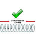 Compression Spring 0.105 Gauge, 1-1/8 In Outer Diameter, 3 In Free Length, Nickel Plated Spring Steel, Flat End Coils, Heavy Duty For Appliances