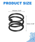 Image of 20 Pack Compression Springs 12mm Outer Diameter 1.2mm Wire Size 10mm Free Length Spring Steel Construction Highly Elastic And Durable