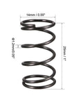 Compression Spring Set With 14mm Outer Diameter, 1.2mm Wire, 25mm Free Length, Black Steel Extension Springs, Heat Treated For Longevity