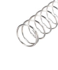 Close-up of a 304 Stainless Steel compression spring for DIY projects, 15mm outer diameter, 1mm wire size, silver tone, 60mm free length