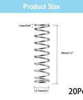 20 Pack Stainless Steel Compression Springs 304 Stainless Steel 0.041 Gauge Wire By Half Inch Diameter And One And A Half Inch Length Silver Tone Rust Resistant For Indoor DIY Projects Budget Friendly