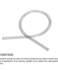 304 Stainless Steel Compression Spring With 0.7mm Wire And 5mm Outer Diameter, 12 Inch Free Length for various applications in electronics