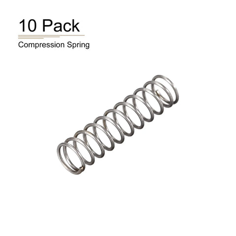 Compression Spring 0.5mm Wire Diameter, 5x20mm Outer Diameter, Gray, 10 Pack, Spring Steel, Built For Small Gears And DIY Projects