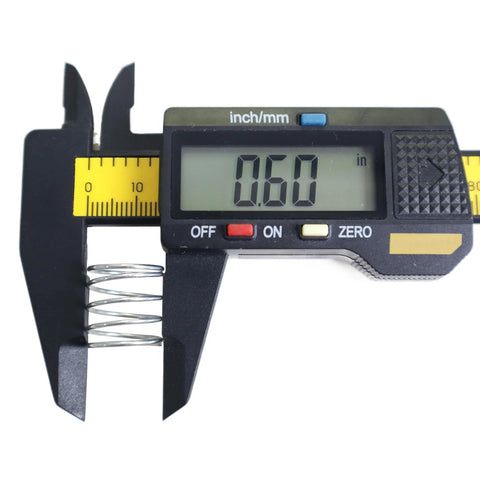 Two Pack Compression Springs For DeWalt Clutch Systems measured at 0.60 inches using caliper