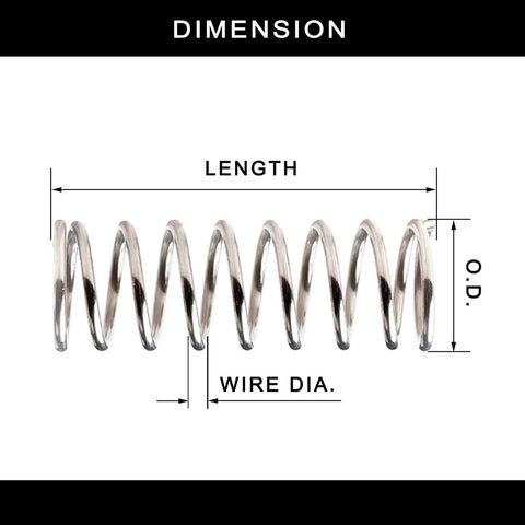 Compression Springs Kit With 240 Stainless Steel 304 Springs In 24 Sizes Case Included 10 To 30 Millimeters Length And 5 To 7.5 Millimeters OD