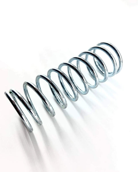 Three Pack Compression Springs With Flat End Coils, One And One Eighth Inch Outside Diameter, Three Inch Overall Length, 0.105 Gauge Steel