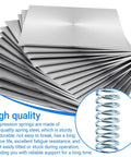Image showing a close-up of a compression spring, high-quality steel material, part of the Three Quarter Inch Outer Diameter Compression Spring, Two Inch Length, 0.08 Inch Wire, DIY Hobby Craft And Repair Pack Of 6, Perfect For Household Appliances, Auto, Toys, Tools And More.