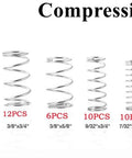 200 Piece Compression and Extension Spring Kit With Plastic Storage Box, 20 Sizes of Small Metal Coil Springs