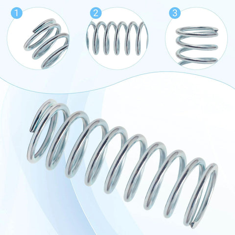 Compression Spring Set Three Pack With Outer Diameter Three Quarters Inch And Free Length Two Inches, Wire Diameter 0.080 Inch