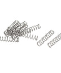 Compression Spring Set, 304 Stainless Steel, 4mm Outer Diameter, 0.4mm Wire, 20mm Free Length, Silver Tone, 10 Pieces, Ideal For Mechanical Projects And DIY Repairs