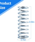 Three Quarter Inch Outer Diameter Compression Spring, Two Inch Length, 0.08 Inch Wire, DIY Hobby Craft And Repair Pack Of 6, Product Size