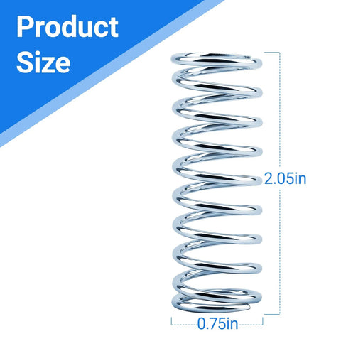 Three Quarter Inch Outer Diameter Compression Spring, Two Inch Length, 0.08 Inch Wire, DIY Hobby Craft And Repair Pack Of 6, Product Size