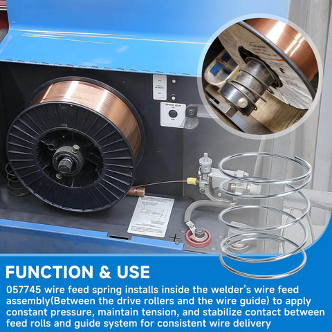Compression Spring Wire Tensioner For Millermatic MIG Welders And S32 Wire Feeders Replacement Part with 2.305 inch OD