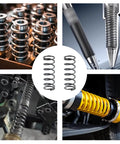 Ten Pack Spring Coils Set With 1.4mm Wire, 14mm Outer Diameter, 40mm Free Length, Heavy Duty Spring Steel Compression Springs