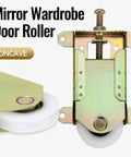 Sliding Mirror Door Rollers Replacement For Wood Framed Doors One And A Half Inch Nylon Concave Ball Bearing Wheel