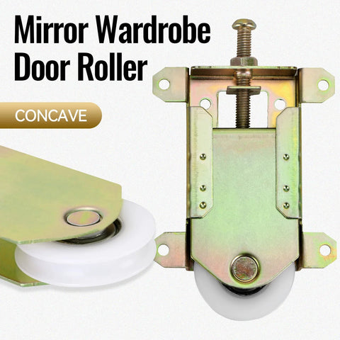 Sliding Mirror Door Rollers Replacement For Wood Framed Doors One And A Half Inch Nylon Concave Ball Bearing Wheel