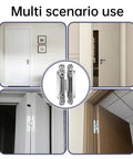 4 Pack 7 Inch Hidden Door Hinges Concealed Zinc Alloy With 180 Degree Swing 3 Way Adjustable Silent Butt Hinge for DIY Installation