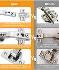Comparison of Two Pack 135 Degree Concealed Hinge For Corner Lazy Susan Cabinets Replacement Hardware and traditional hinges highlighting adjustability and durability features.