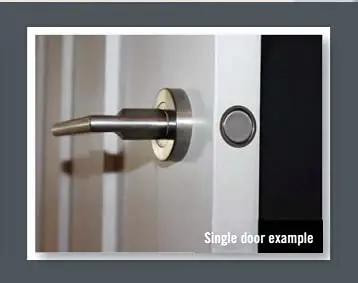 Concealed Magnetic Door Catch Set Heavy Duty Super Quiet Close for Thick Doors, installed on single door example.