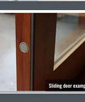 Sliding door with Concealed Magnetic Door Catch Set Heavy Duty Super Quiet Close For Thick Doors Over Thirty Millimeters installed.