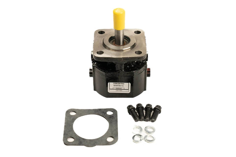 Front view of Concentric GC Series Gear Pump: 0.194 CID, 1.5-3 GPM @ 1800-3600 RPM, 3000 PSI, black cast iron with SAE #8 port.