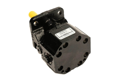 Side view of Concentric GC Series Gear Pump: 0.194 CID, 1.5-3 GPM @ 1800-3600 RPM, 4000 Max RPM, 3000 PSI, SAE #8 Port, black cast iron