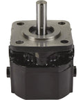 Front view of Concentric High Pressure Hydraulic Gear Pump - 0.258 Cu. in. Model Number G1216C5A300N00, metal housing and shaft.