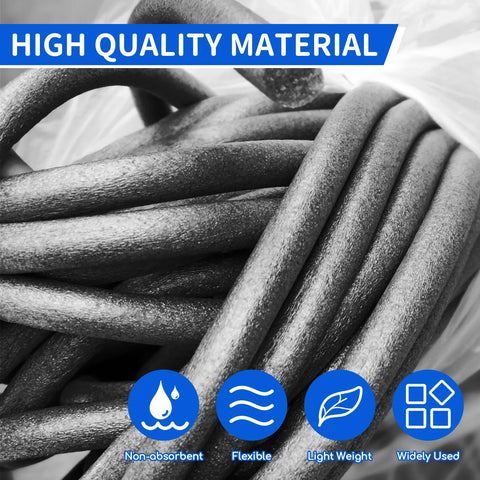 Foam Backer Rod For Gaps In Concrete Joints 1 Inch By 10 Feet Round Foam Rope Gap Filler material close-up, flexible and durable.