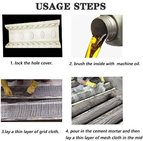 Steps to use 2 Pack Precast Baluster Rail Concrete Molds For Balcony Railings With Roman Column Style