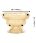 Large Concrete Planter Mold For DIY Garden Projects Durable ABS Plastic Urn Pedestal Mold 14.96 By 10.24 Inches Beige Color
