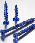 ✝️ Wensilon WenSilon(30 PCS) 3/16''x1-1/4 Concrete Screw Anchor Blue Flat Head for Anchoring to Masonry, Block or Brick Stucco