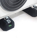 Heavy Duty Condenser Pad For Mini Split Air Conditioners And Heat Pumps Universal Outdoor Mount Ground Stand Anti Vibration Isolator Reduces Noise And Vibration Compatible With 9000 To 60000 BTU installed under an outdoor unit