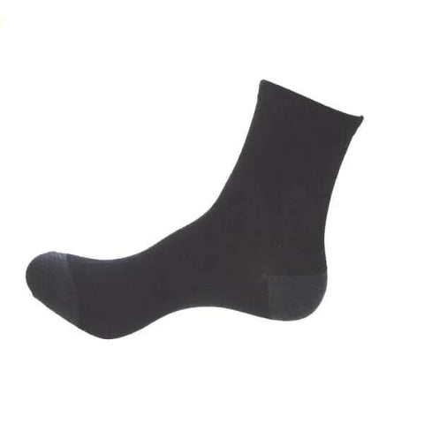 Black sock side view, Conductive ESD Anti Static Socks For Men And Women, Moisture Wicking, Static Dissipating, Cleanroom EPA, Large, Diwangqiang