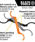 Conduit Locknut Wrench Set With Opposing Offset Bends For Tight Spaces One Half Inch, Three Quarter Inch, And One Inch Sizes